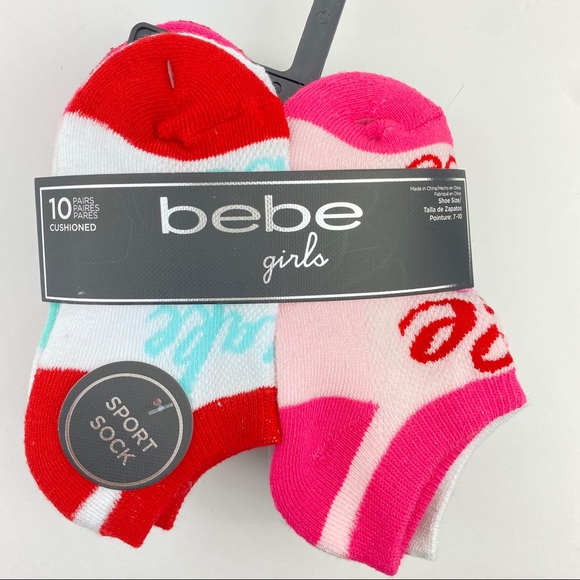 bebe Other - Bebe girls 10-pack ankle sport socks size 7-10 NWT